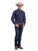 Roper Navy Stripe Snap Shirt 0044-0266