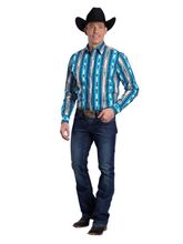 Roper Mens Deadstock Stripe Long Sleeve Shirt 0485-0201