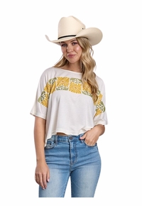 Roper Womens Sunflower Cream Tee 0513-2101