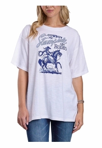 Roper Womens White Graphic Tee 0513-2091