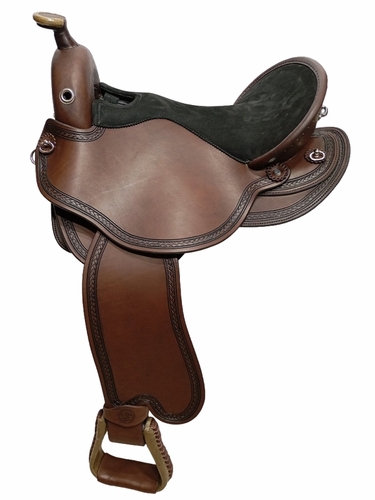 S2 DP Saddlery Quantum Short and Light Western Pro Saddle 1216P-8960 Free Girth Free Girth