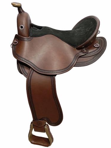 S2 DP Saddlery Quantum Short and Light Western Pro Saddle 1216P-8960 Free Girth Free Girth