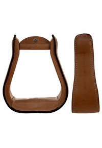 Saddle Stirrups Light Oil Leather Covered Stirrups stjt57-98300
