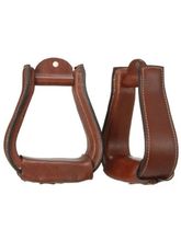 Tough-1 Leather Covered Stirrups 57-98300