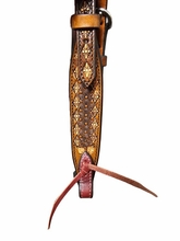 Scott Thomas Browband Wifi Diamond Border Vintage Headstall HBB350