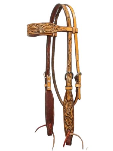 Scott Thomas Brow Band Floral Antique Headstall HBB400