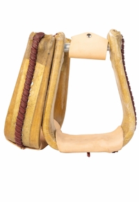 Scott Thomas Overshoe Deep Roper Rawhide Covered Stirrups STIR400
