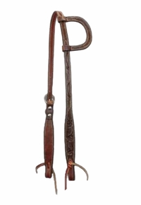 Scott Thomas Single Ear Chocolate Oak Tooling Headstall HSE520