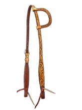 Scott Thomas Single Ear Floral Antique Headstall HSE400