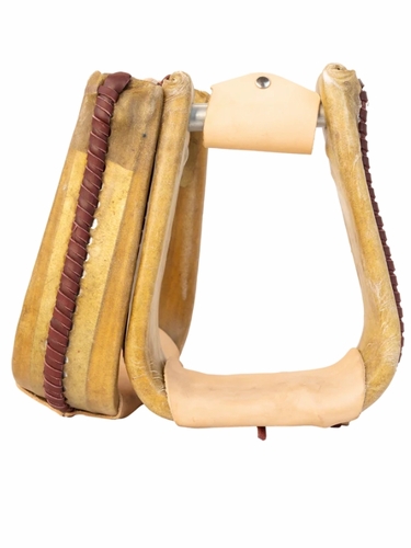 Scott Thomas Overshoe Deep Roper Rawhide Covered Stirrups STIR400