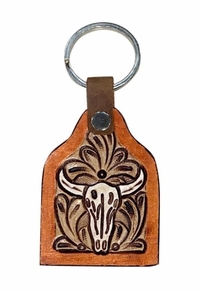 Shiloh Cow Tag Skull Keychain 177928