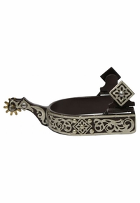 Shiloh Showman Brown Steel Silver Engraved Spur 289066