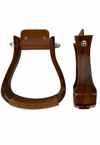 Showman Dark Finish Wooden Stirrups EWS-1003-DF