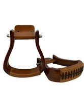 Showman Dark Finish Wooden Stirrups EWS-1003-DF