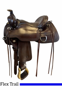 SOLD 2024/05/30j  16 Inch Used Circle Y Eagle Creek Flex Trail Saddle 1658