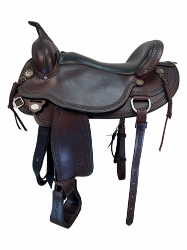 18 Inch Used Circle Y Coppermine Trail Saddle Wide Flex2 Tree 1565