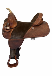 SOLD 2026/04/04j  15 Inch Used Bob Marshall Treeless Barrel Saddle Medium Tree