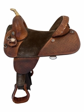 HOLD 2026/05/10j  15 Inch Used Bob Marshall Treeless Barrel Saddle Medium Fit