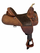 HOLD 2026/05/10j  15 Inch Used Bob Marshall Treeless Barrel Saddle Medium Fit