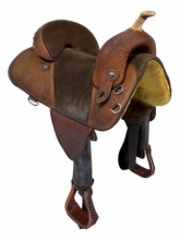 HOLD 2026/05/10j  15 Inch Used Bob Marshall Treeless Barrel Saddle Medium Fit