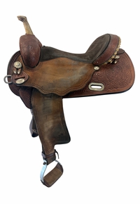 SOLD 2026/07/09  16 Inch Used Circle Y Martha Josey Barrel Saddle Wide Flex Tree 1168
