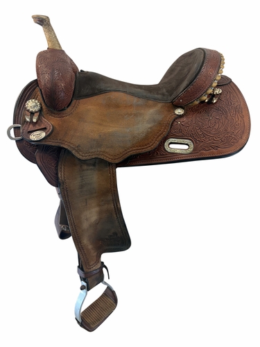 SOLD 2026/07/09  16 Inch Used Circle Y Martha Josey Barrel Saddle Wide Flex Tree 1168