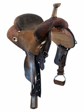 SOLD 2026/07/09  16 Inch Used Circle Y Martha Josey Barrel Saddle Wide Flex Tree 1168