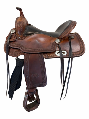 SOLD 2026/08/18 16 Inch Used Billy Cook Trail Saddle Wide Tree 1538