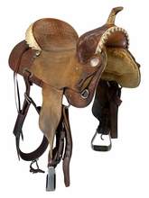 SOLD 2026/08/03j 15 Inch Used Billy Cook Sulphur Barrel Saddle Medium Tree 1531