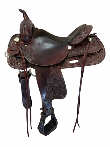 SOLD 2026/08/05e  16 Inch Used Circle Y High Horse Mineral Wells Trail Saddle X Wide Tree 6812