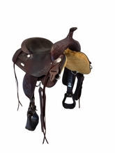 SOLD 2026/08/05e  16 Inch Used Circle Y High Horse Mineral Wells Trail Saddle X Wide Tree 6812