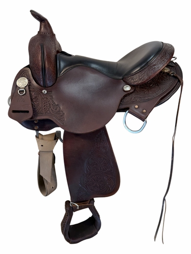 SOLD 2026/08/13e  16 Inch Used Circle Y High Horse Round Rock Gaited Trail Saddle Medium Tree 6870