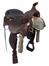 SOLD 2026/08/13e  16 Inch Used Circle Y High Horse Round Rock Gaited Trail Saddle Medium Tree 6870