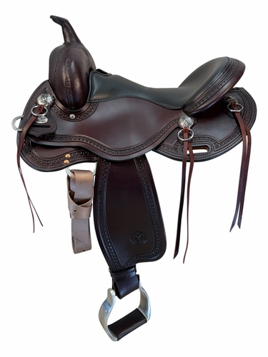 SOLD 2026/08/15   16 Inch Used Circle Y Green Valley Trail Saddle Wide Tree 2613