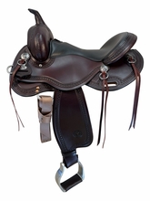 SOLD 2026/08/15   16 Inch Used Circle Y Green Valley Trail Saddle Wide Tree 2613