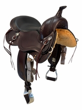 SOLD 2026/08/15   16 Inch Used Circle Y Green Valley Trail Saddle Wide Tree 2613