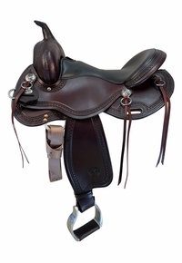 SOLD 2026/08/15   16 Inch Used Circle Y Green Valley Trail Saddle Wide Tree 2613