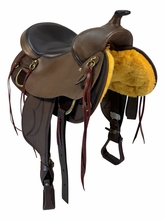 SOLD 2026/08/18j  16 Inch Used Big Horn King of Mules Cordura Trail Saddle Medium Tree 305