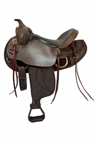 SOLD 2026/08/18j  16 Inch Used Big Horn King of Mules Cordura Trail Saddle Medium Tree 305