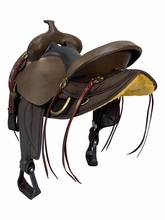SOLD 2026/08/18j  16 Inch Used Big Horn King of Mules Cordura Trail Saddle Medium Tree 305