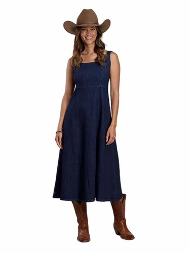 Stetson Womens Dark Blue Denim Dress 0202-3008