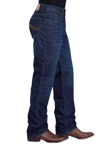 Stetson Men’s 1520 Straight Leg Zig Zag Dark Wash Jeans 1520-4074