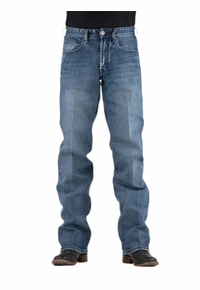 Stetson Mens Blue Cotton Blend Fit 2 Tone 1312 Modern Jeans 1313-4097 BU