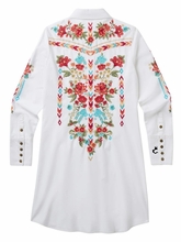 Stetson Women's Embroidered Denim Dress White 057-0565-3003