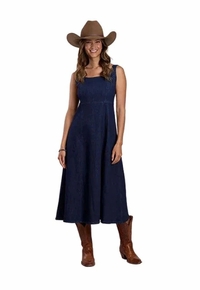 Stetson Womens Dark Blue Denim Dress 0202-3008