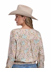 Stetson Womens Prairie Floral Rayon Blouse 0590-3011