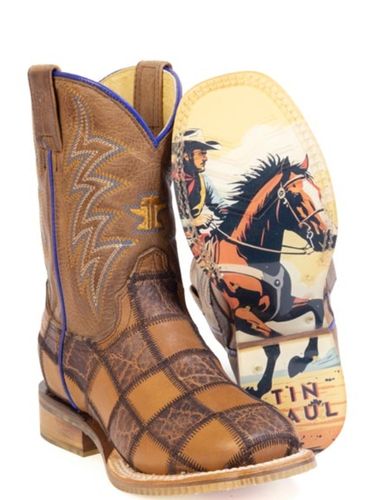 Tin Haul Checkmate Ride Fast Sole Kids Boots 0077-0968