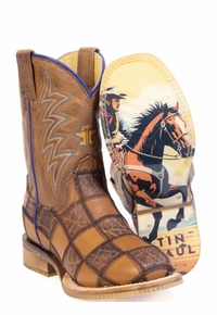 Tin Haul Checkmate Ride Fast Sole Kids Boots 0077-0968