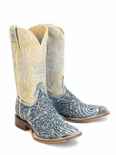 Tin Haul Womens Charmcut Floral Tooled Floral Sole Boot 0007-1572