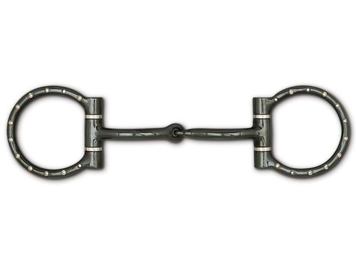 Toklat Heavy Black Satin Snaffle w/ Copper Inlay 88-28225